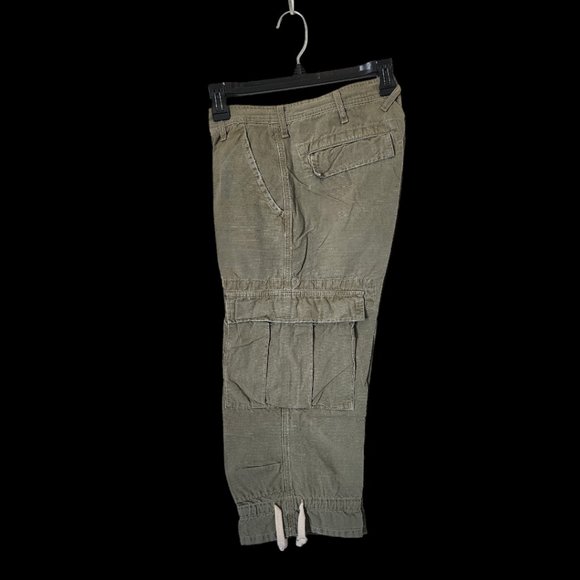 Joie Cargo Cropped Utility Pants in Olive Green - Picture 2 of 7